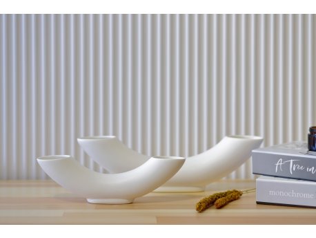 WALLXPERT Vaza Horn Set White