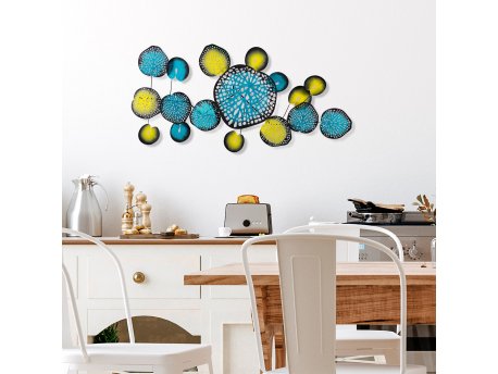 WALLXPERT Dekorativni metalni zidni pribor Nenuharps multicolor