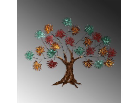 WALLXPERT Dekorativni metalni zidni pribor Maple Green Red