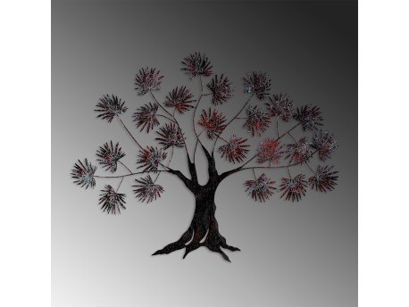 WALLXPERT Dekorativni metalni zidni pribor Maple Red