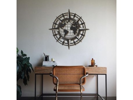 WALLXPERT Dekorativni metalni zidni pribor World Map APT425LS
