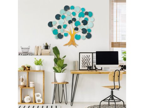 WALLXPERT Dekorativni metalni zidni pribor multicolor Lime Hazel