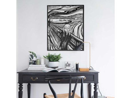 WALLXPERT Dekorativni metalni zidni pribor The Scream APT728 L