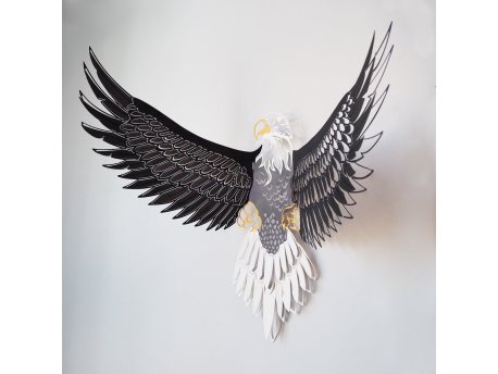 WALLXPERT Dekorativni metalni zidni pribor Eagle Metal Wall Art APT708