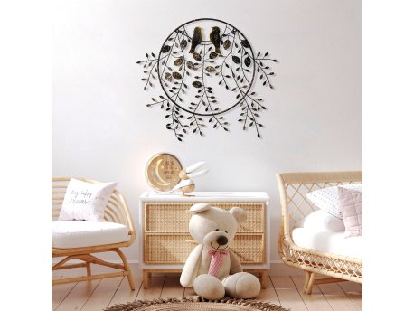 WALLXPERT Dekorativni metalni zidni pribor Love of Birds 2