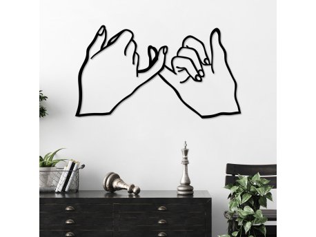 WALLXPERT Dekorativni metalni zidni pribor Pinky Promise