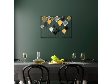WALLXPERT Dekorativni metalni zidni pribor Hornbeam multicolor