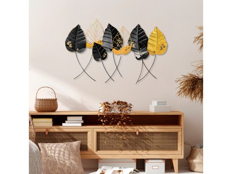 WALLXPERT Dekorativni metalni zidni pribor Casting Leaf
