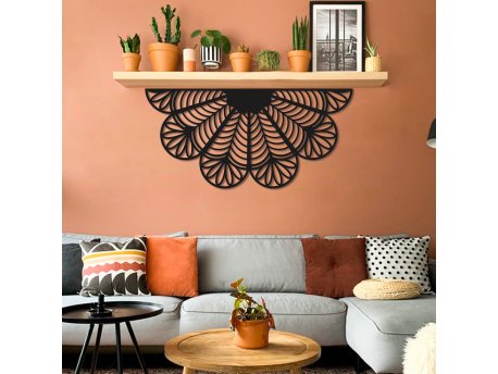 WALLXPERT Dekorativni metalni zidni pribor Bohemian APT616MS crna boja