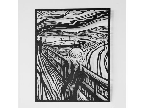 WALLXPERT Dekorativni metalni zidni pribor The Scream APT728 M