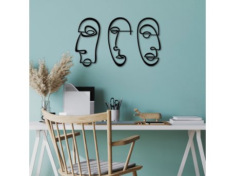 WALLXPERT Dekorativni metalni zidni pribor Left Front Right