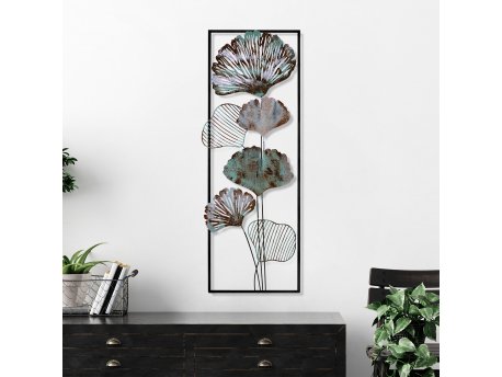 WALLXPERT Dekorativni metalni zidni pribor multicolor liske Fig 2