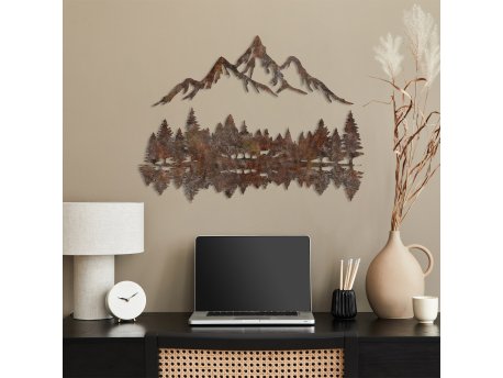 WALLXPERT Dekorativni metalni zidni pribor Rusty Landscape 2