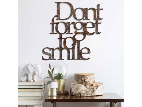 WALLXPERT Dekorativni metalni zidni pribor Rusty Dont Forget For Smile