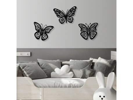 WALLXPERT Dekorativni metalni zidni pribor Butterflies 3