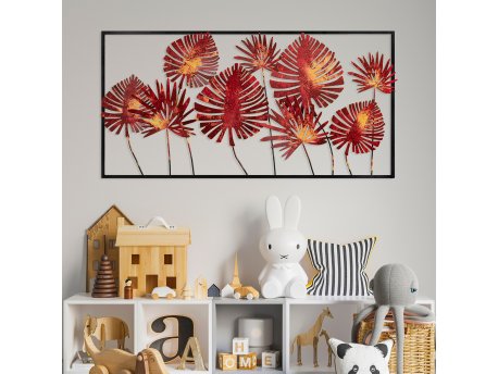 WALLXPERT Dekorativni metalni zidni pribor multicolor- crvene liske