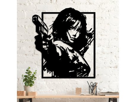 WALLXPERT Dekorativni metalni zidni pribor 3D On The Lookout black