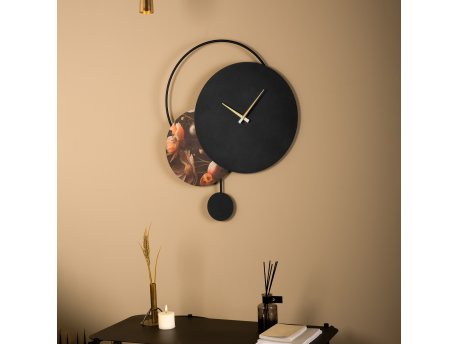 WALLXPERT Dekorativni metalni zidni sat Floransa multicolor APS145