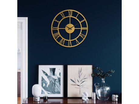 WALLXPERT Dekorativni metalni zidni sat Roman Metal Wall Clock APS035