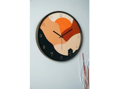WALLXPERT Dekorativni zidni sat Pinognbtmı multicolor