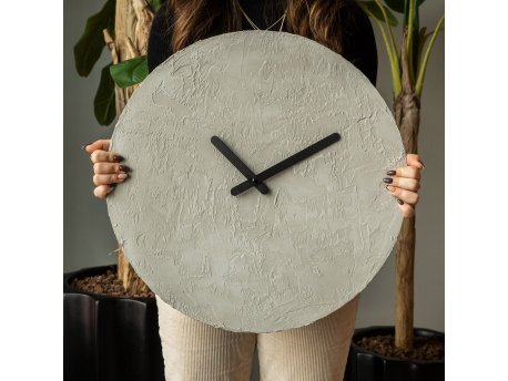 WALLXPERT Dekorativni metalni zidni sat Concrete Metal Wall Clock APS112