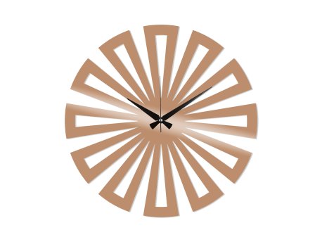 WALLXPERT Dekorativni metalni zidni sat Metal Wall Clock 7 Copper