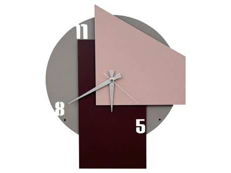 WALLXPERT Dekorativni metalni zidni sat Ecir 1 multicolor