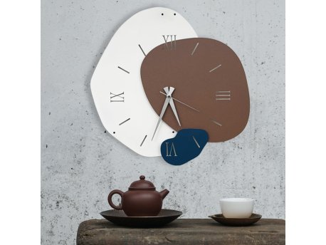 WALLXPERT Dekorativni metalni zidni sat Meymene 1 multicolor