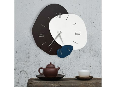 WALLXPERT Dekorativni metalni zidni sat Meymene 2 multicolor