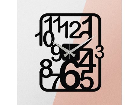 WALLXPERT Dekorativni metalni zidni sat Enzoclock S021 black