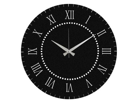 WALLXPERT Dekorativni metalni zidni sat Seven Love black