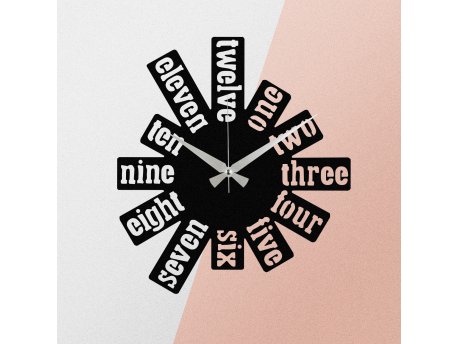 WALLXPERT Dekorativni metalni zidni sat Enzoclock S020 black