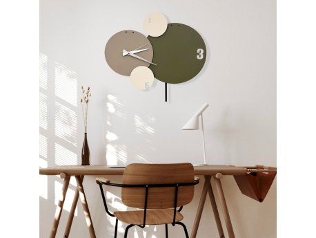 WALLXPERT Dekorativni metalni zidni sat Felah 2 multicolor