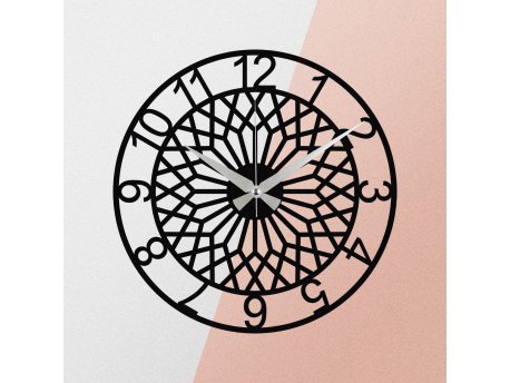 WALLXPERT Dekorativni metalni zidni sat Enzoclock S009 black