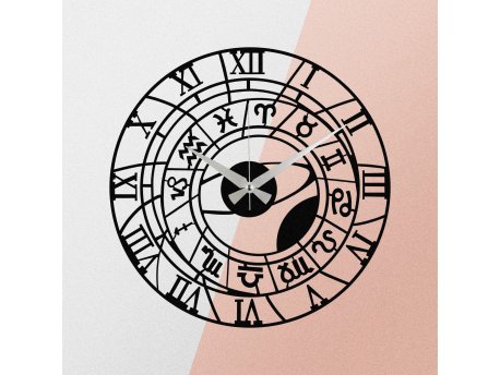 WALLXPERT Dekorativni metalni zidni sat Enzoclock S025 black