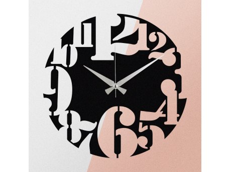 WALLXPERT Dekorativni metalni zidni sat Enzoclock S001 black