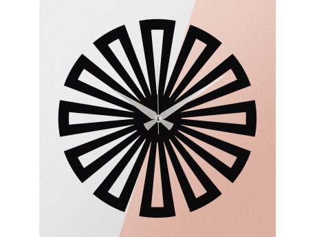 WALLXPERT Dekorativni metalni zidni sat Enzoclock S003 black