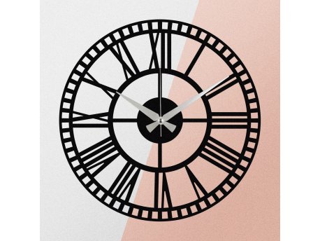 WALLXPERT Dekorativni metalni zidni sat Enzoclock S004 black
