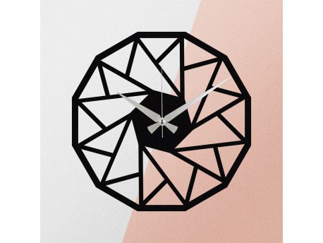 WALLXPERT Dekorativni metalni zidni sat Enzoclock S007 black
