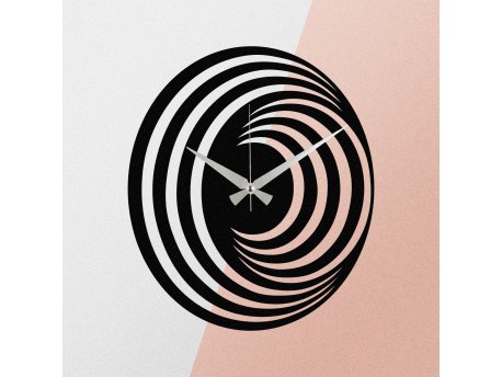 WALLXPERT Dekorativni metalni zidni sat Enzoclock S017 black