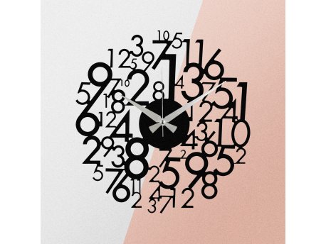 WALLXPERT Dekorativni metalni zidni sat Enzoclock S019 black