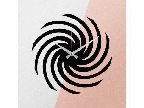 WALLXPERT Dekorativni metalni zidni sat Enzoclock S023 black