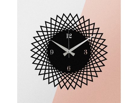 WALLXPERT Dekorativni metalni zidni sat Enzoclock S026 black