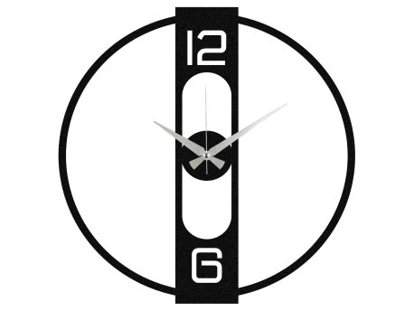 WALLXPERT Dekorativni metalni zidni sat Enzo black