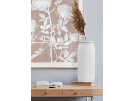 WALLXPERT Bela keramička vaza DKR0486