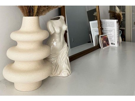 WALLXPERT Keramička krem vaza CY0111