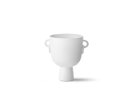 WALLXPERT Keramička bela vaza DKR0469
