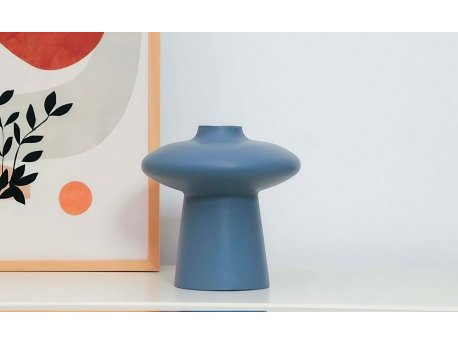 WALLXPERT Plava keramička vaza CY0174