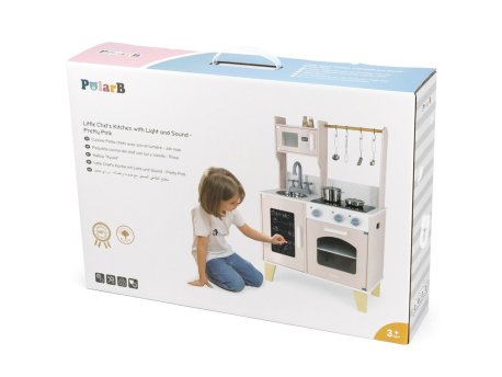 PERTINI Viga drvena kuhinja roze