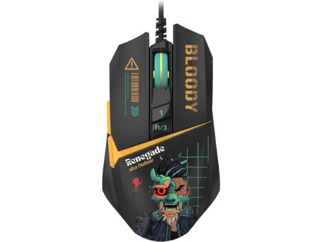 A4 TECH W63 Max Bloody RGB Gaming Renegade Midnight miš